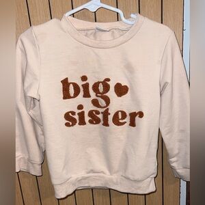 Big Sister Cream Toddler Sweatshirt